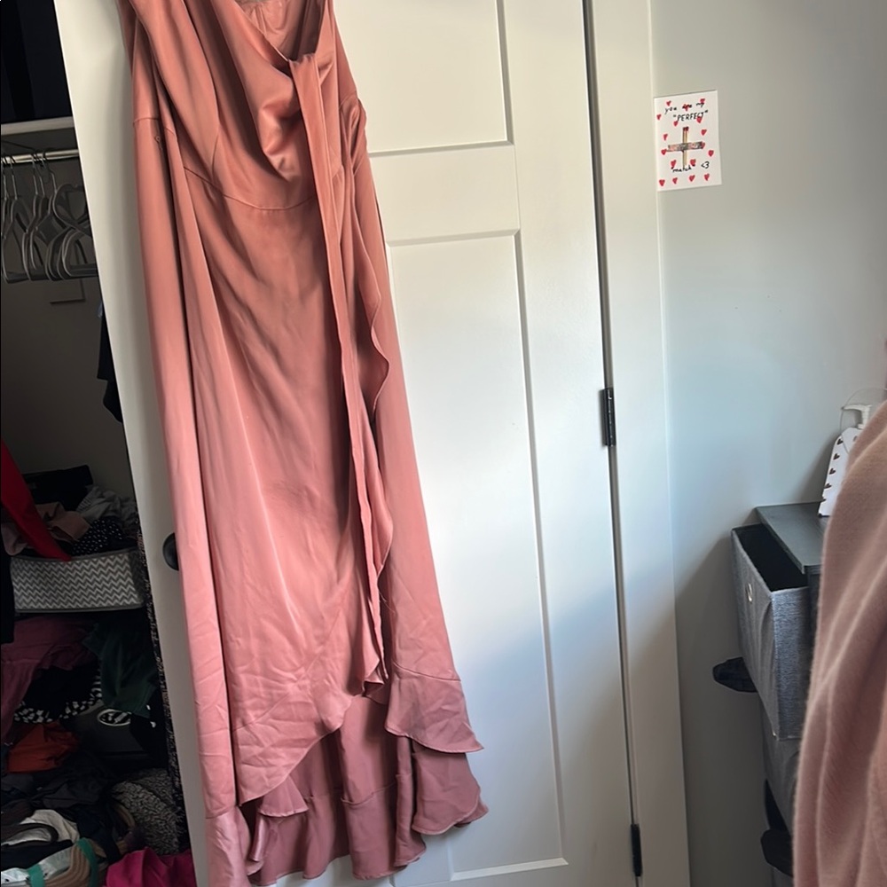 Elegant Pink Strapless Dress